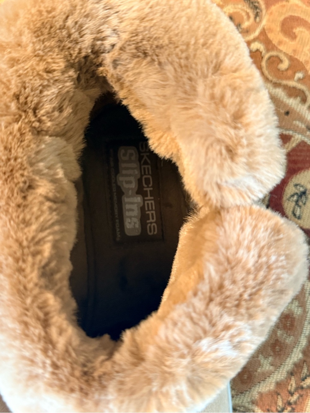 Sketchers Slip Ins NWOT.Never Worn.Side Zip. 9.5 Leather & Textile Uppers. - Picture 4 of 10